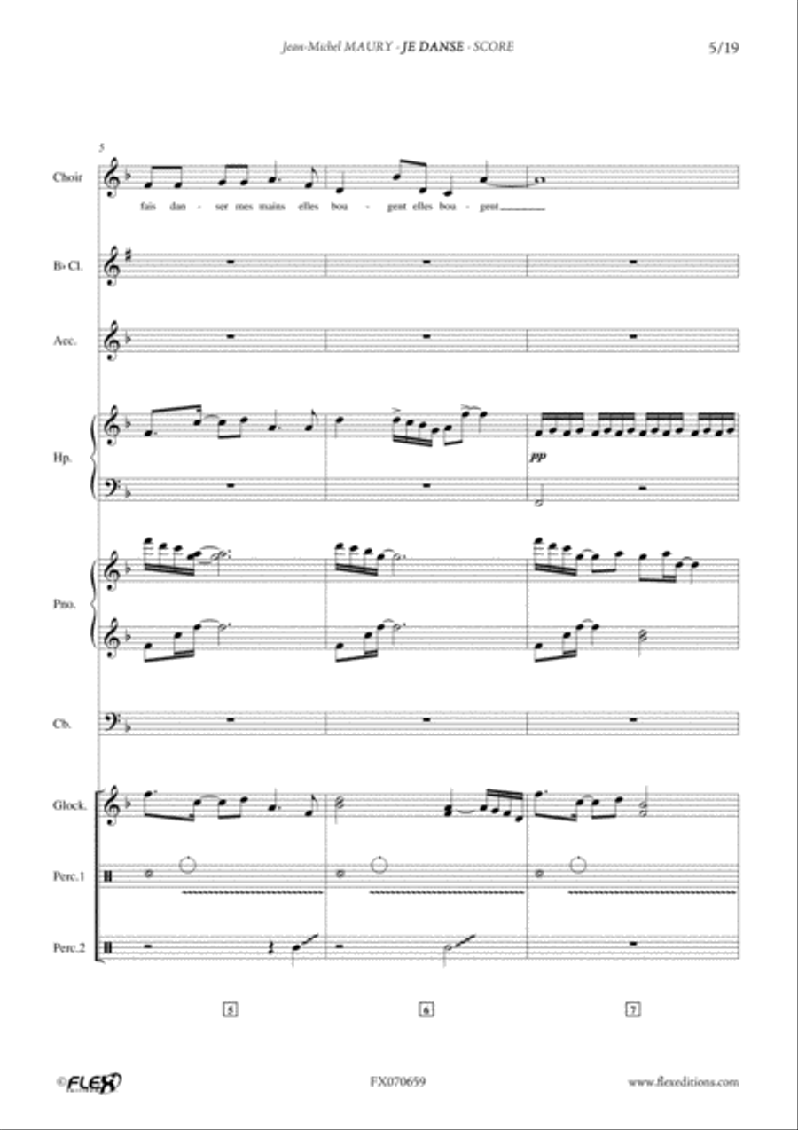 Je Danse Children's Choir scores gallery preview page 5