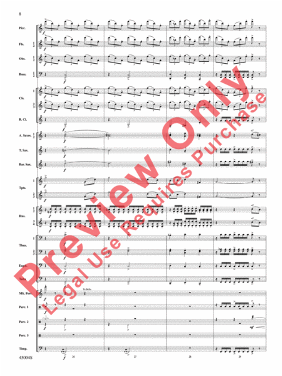 Red Rock Mountain Red Rock Mountain Concert Band scores gallery preview page 9