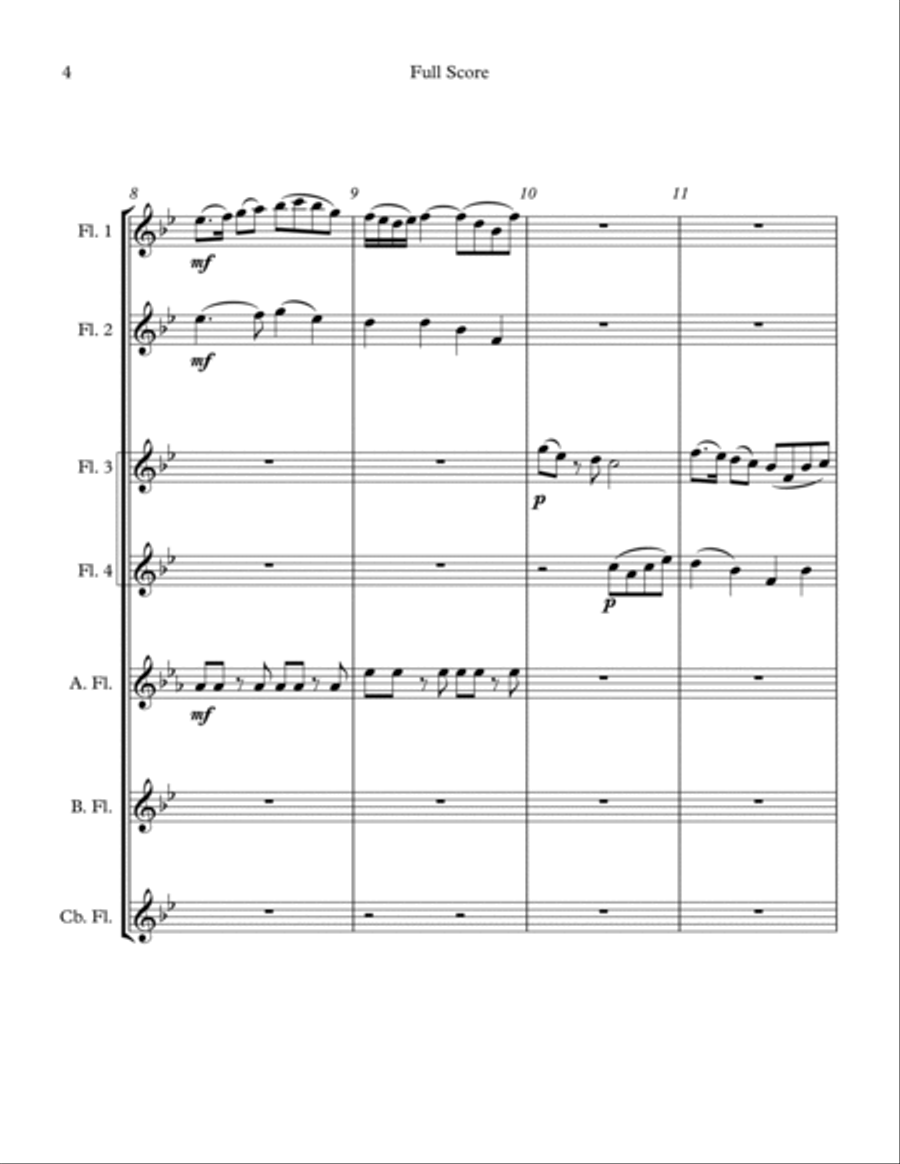 Morning In The Adirondacks - for flute choir Flute Choir scores gallery preview page 4