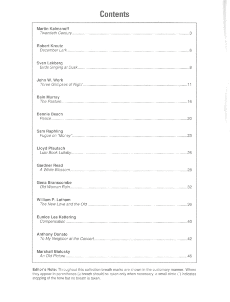 Contemporary American Songs Medium-Low Voice scores gallery preview page 2