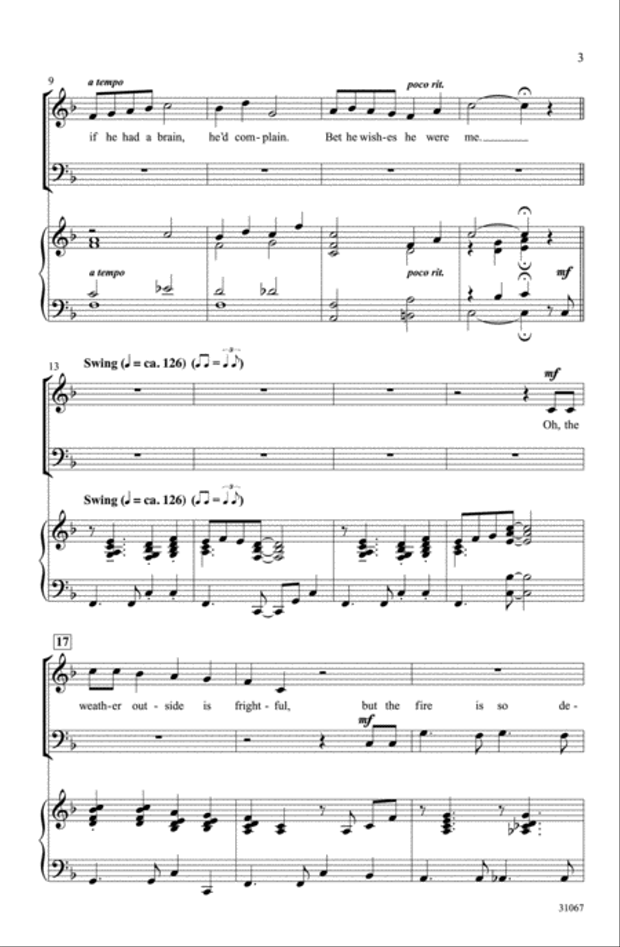 Let It Snow! Let It Snow! Let It Snow! 4-Part scores gallery preview page 3