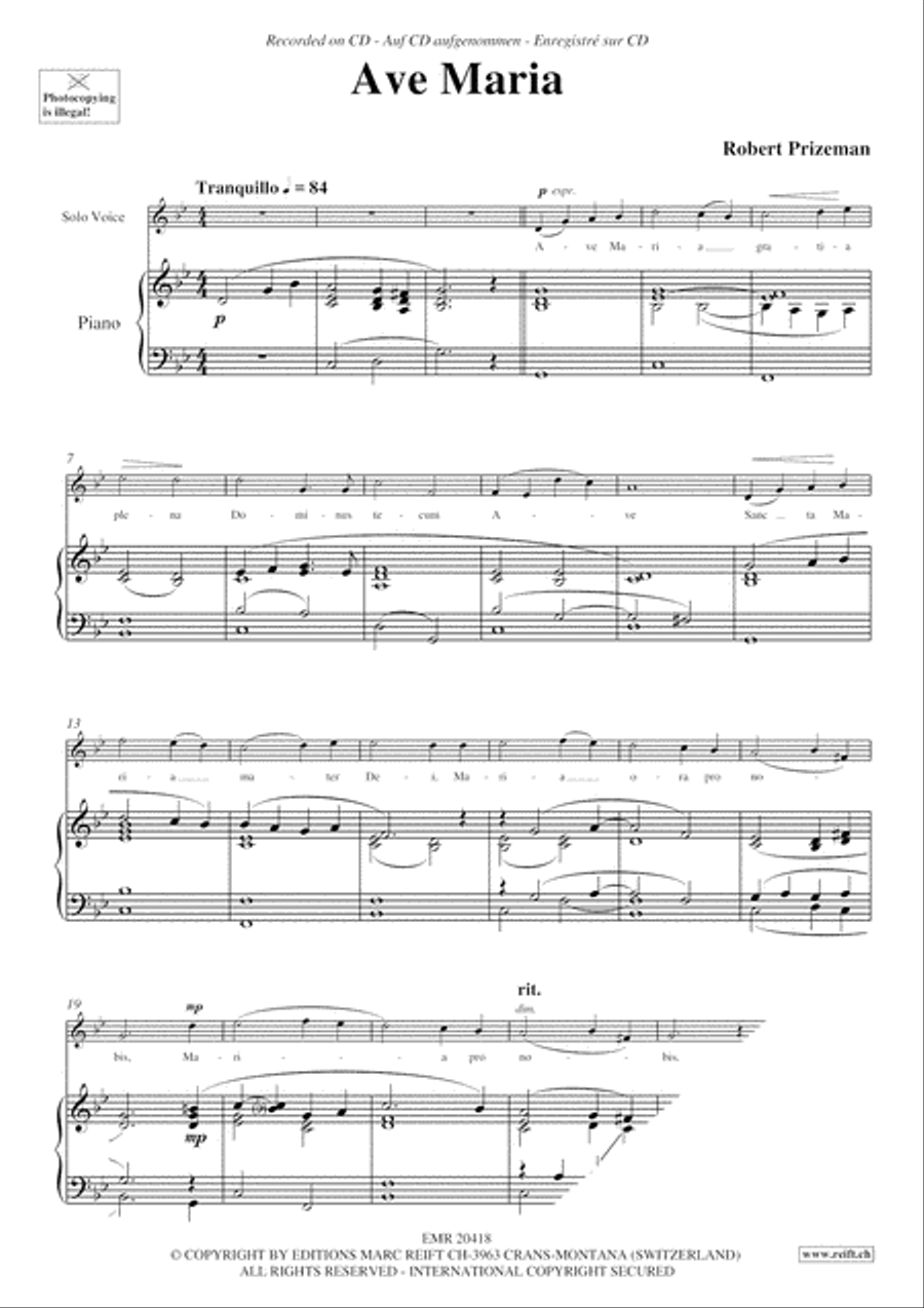 Ave Maria Voice scores gallery preview page 4