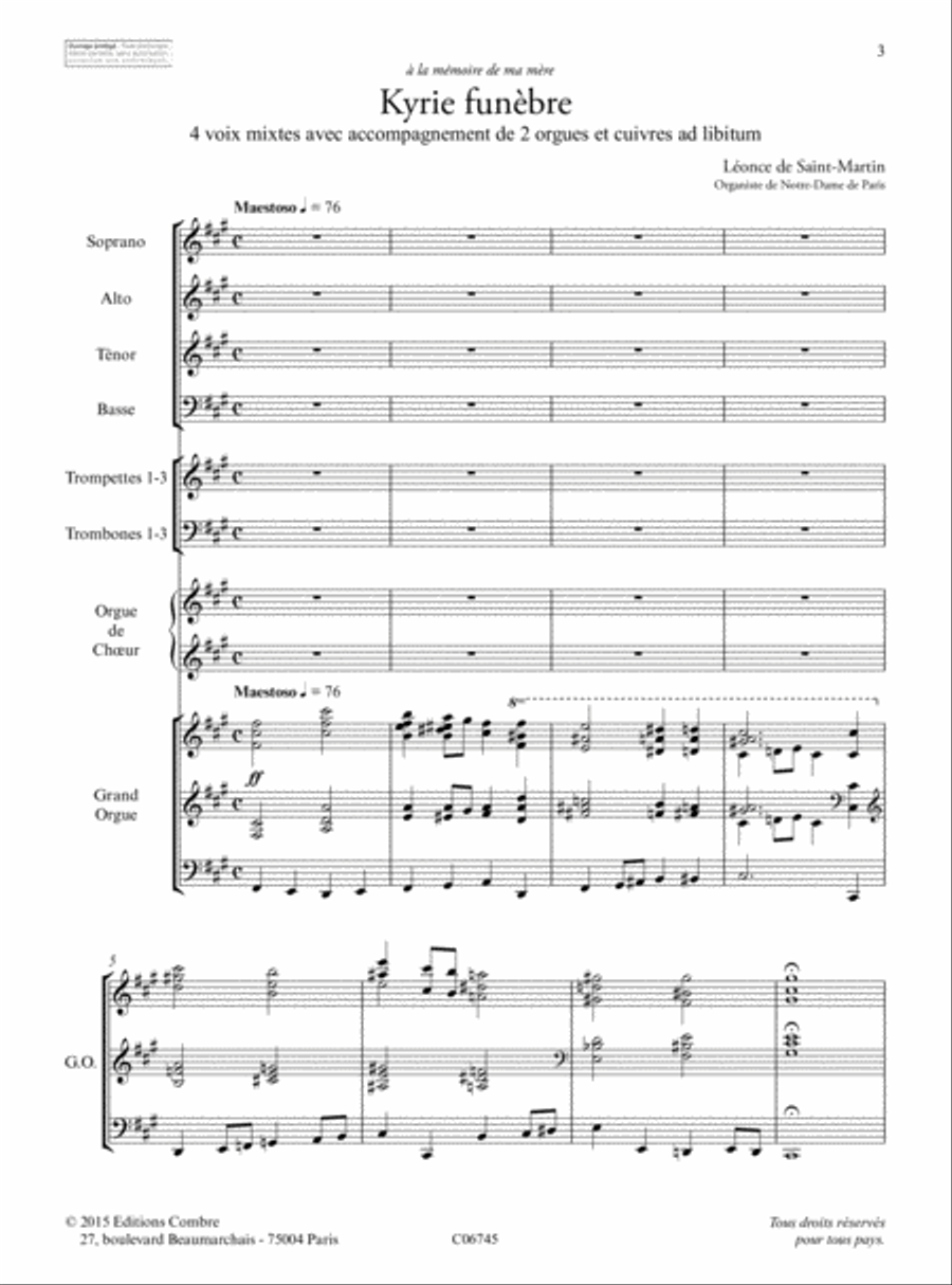Kyrie funebre Choir scores gallery preview page 3
