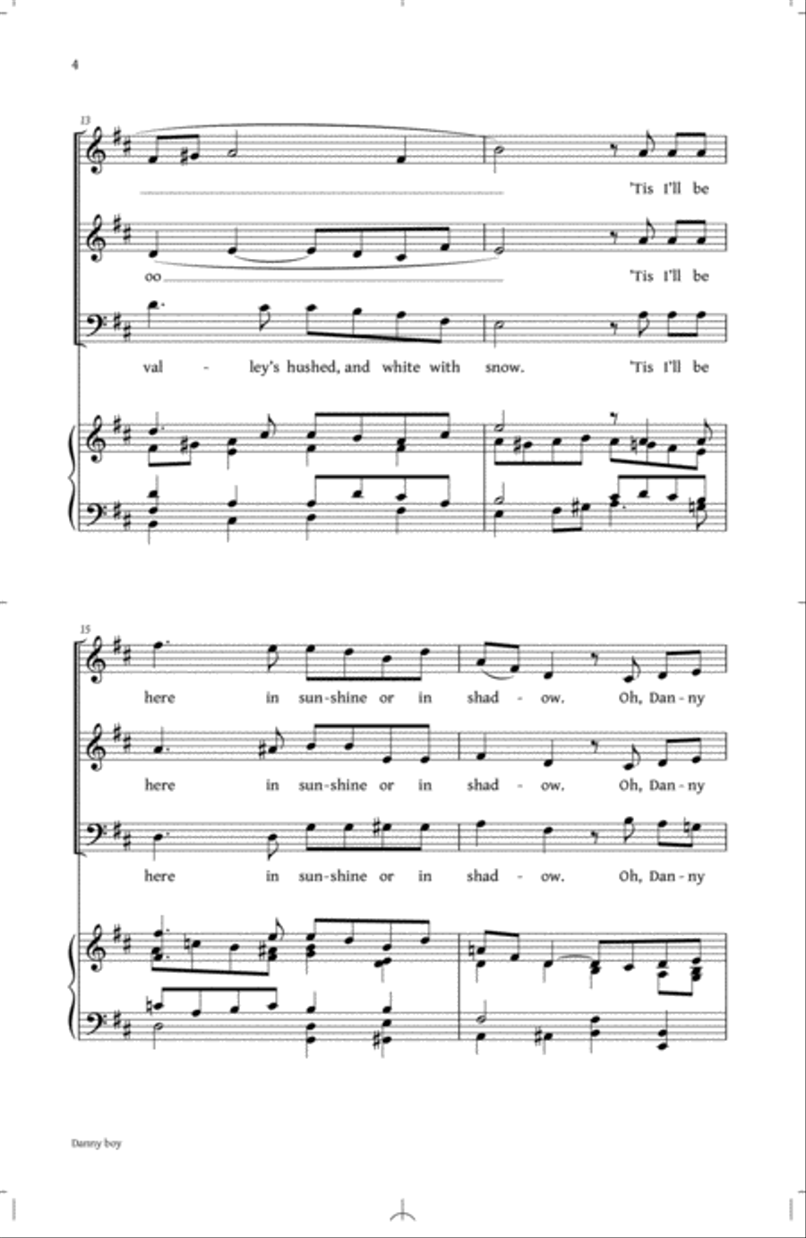 Danny Boy 3-Part scores gallery preview page 3