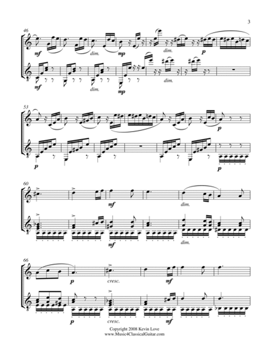 Fur Elise (Violin and Guitar) - Score and Parts image number null