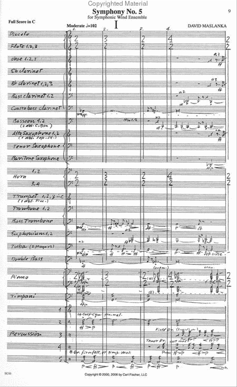 Symphony No. 5 Concert Band scores gallery preview page 2