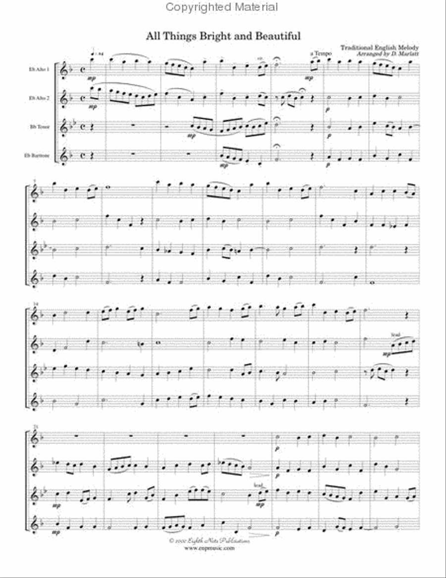 All Things Bright and Beautiful Small Ensemble scores gallery preview page 2