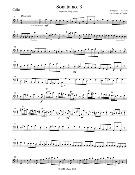Pergolesi Sonata No. 3 in G (Pulcinella theme) image number null
