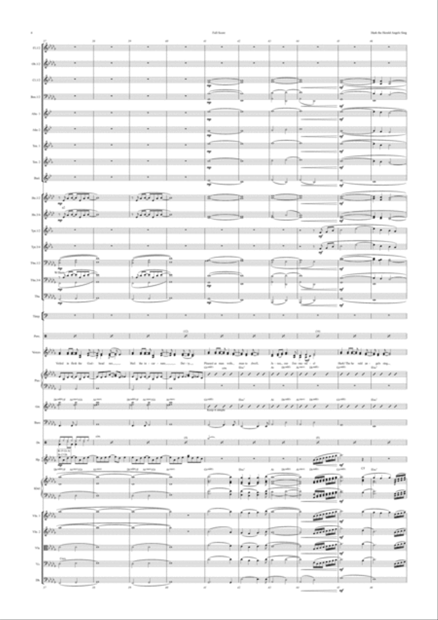 Hark The Herald Angels Sing. Female Voice(s) with Big Band or Pops Orchestra Key of Db major Full Orchestra scores gallery preview page 4