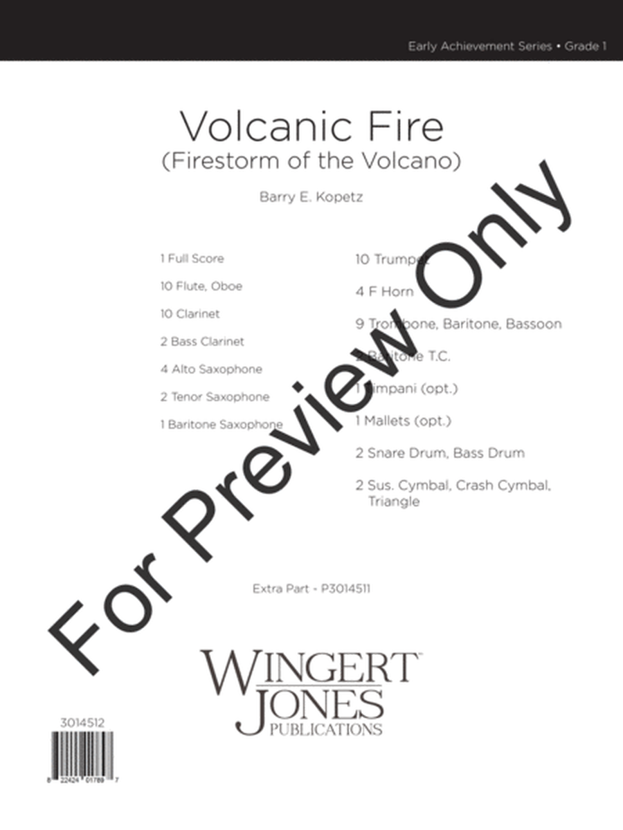 Volcanic Fire - Full Score