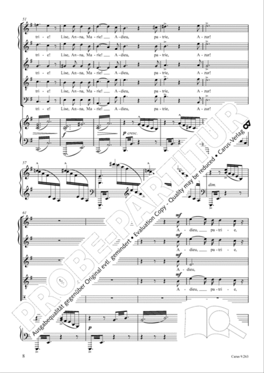 Chant de ceux qui s'en vont sur mer SSATB scores gallery preview page 9