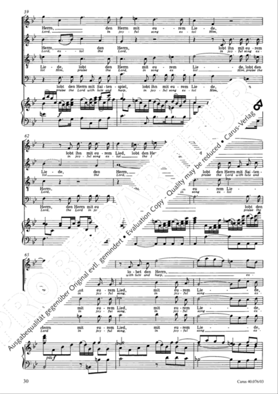 Hymn of Praise, MWV A 18 SSAATB scores gallery preview page 31