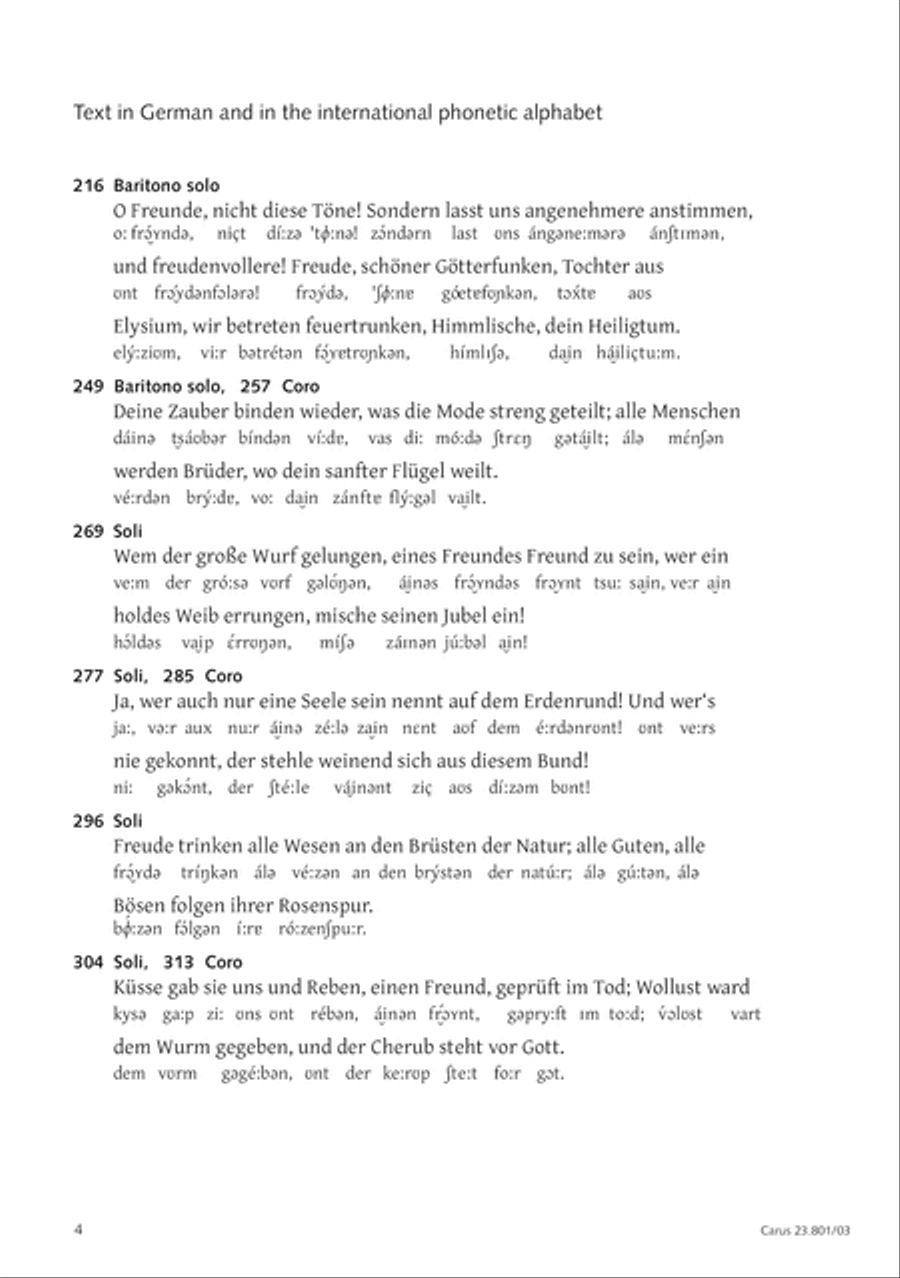 Symphony No. 9, Op. 125 - Finale (Choral Symphony) 4-Part scores gallery preview page 5