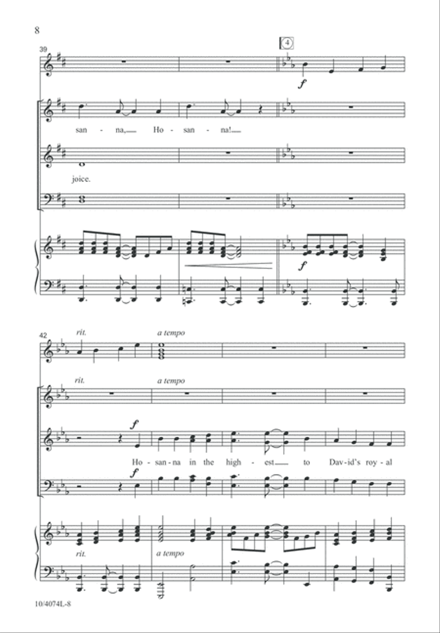 Blessed Is He Who Comes 4-Part scores gallery preview page 9