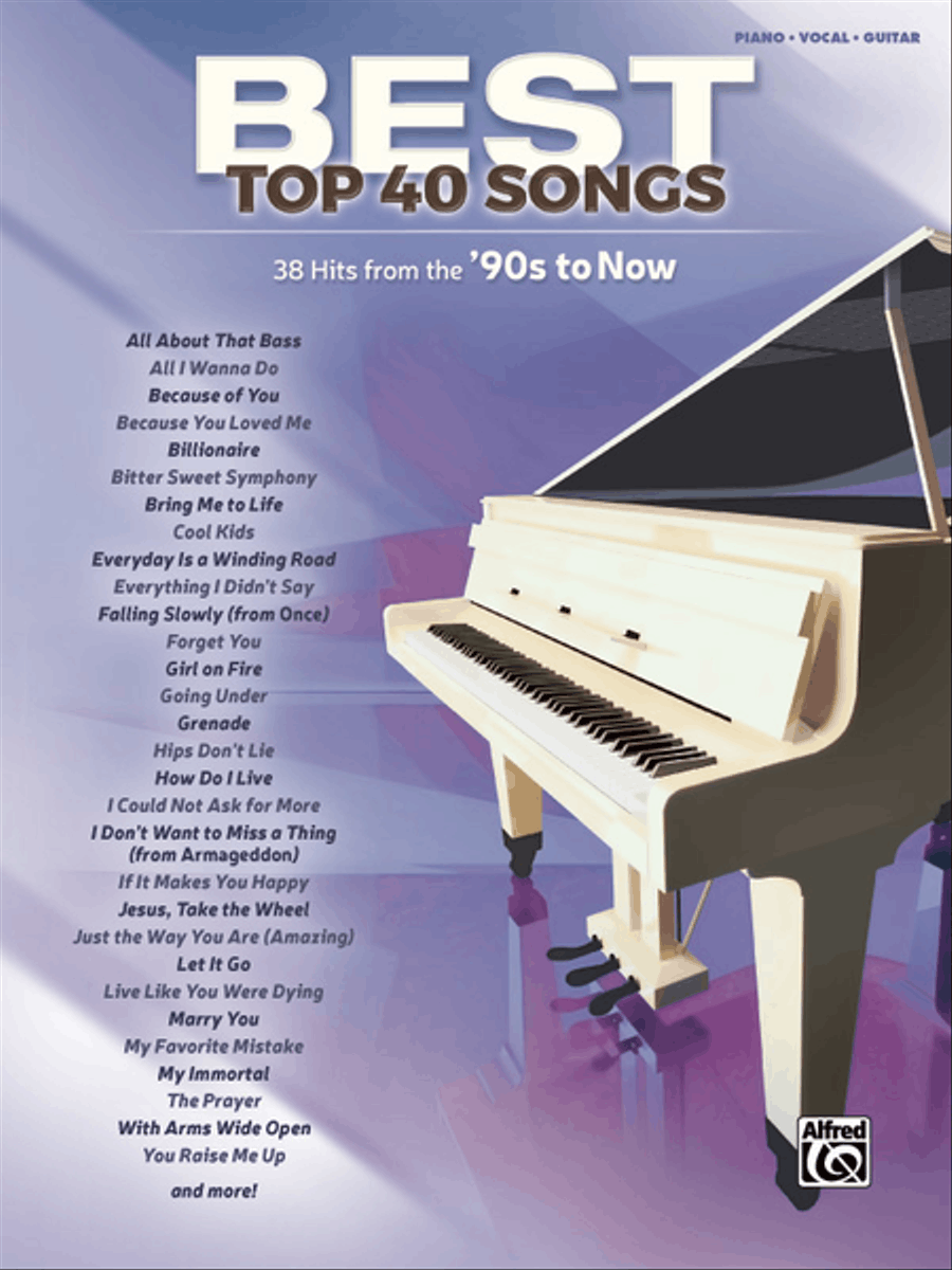 Best Top 40 Songs, '90s to Now Piano, Vocal, Guitar scores gallery preview page 1