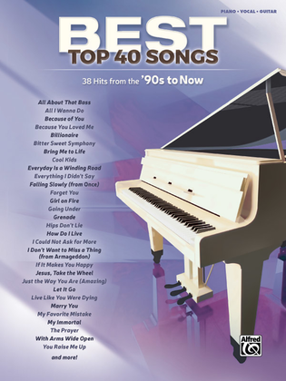 Book cover for Best Top 40 Songs, '90s to Now