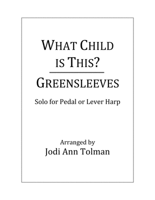 Book cover for What Child is This? (Greensleeves), Harp Solo