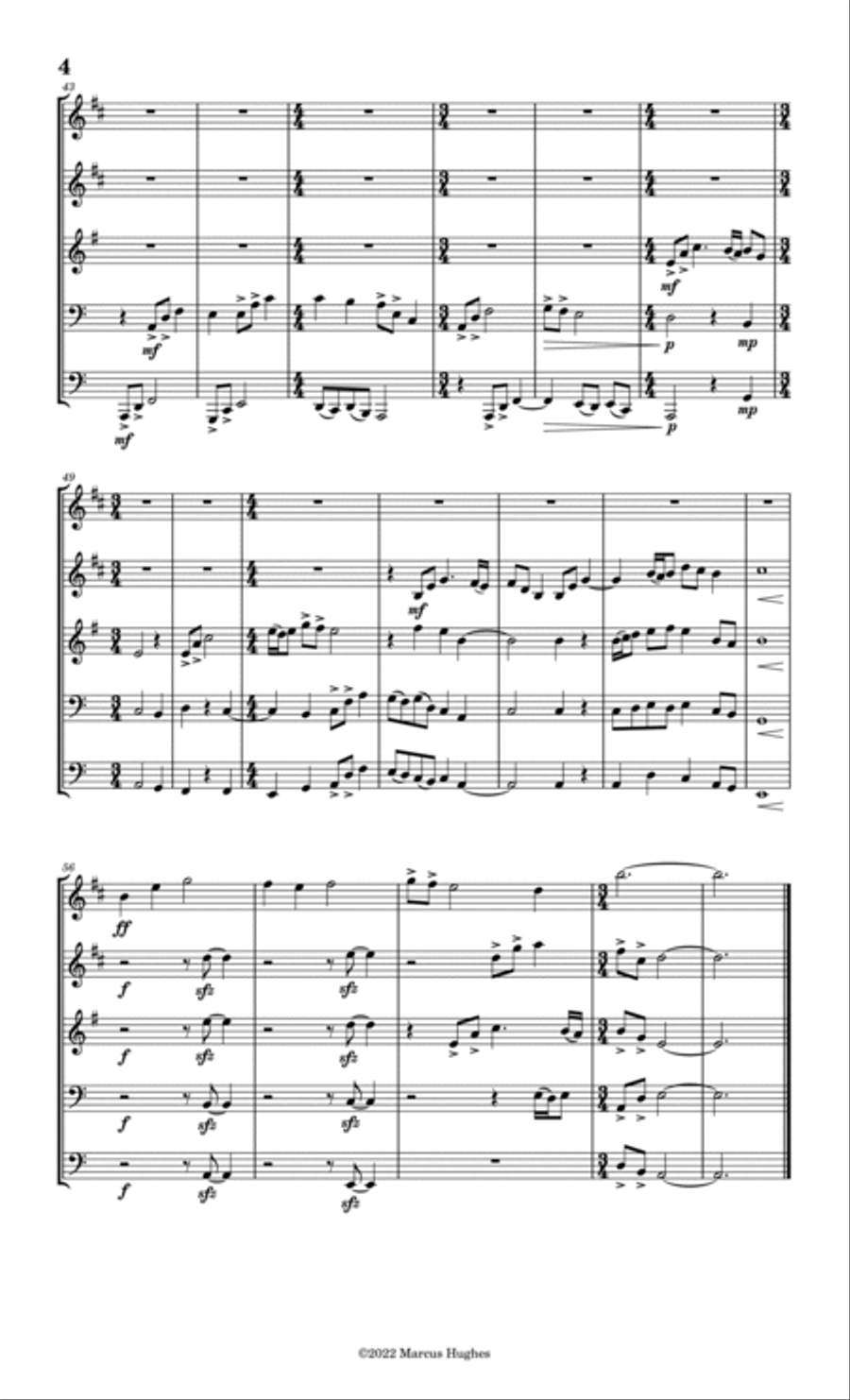 The Great Rain The Great Rain Brass Ensemble scores gallery preview page 4
