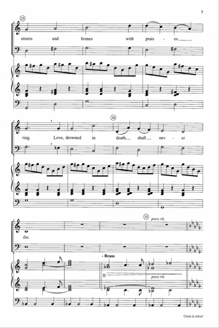 Christ Is Alive! Christ Is Alive! 4-Part scores gallery preview page 4
