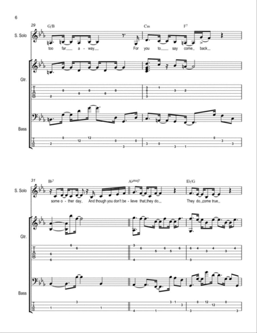 Overjoyed Piano, Vocal, Guitar scores gallery preview page 6