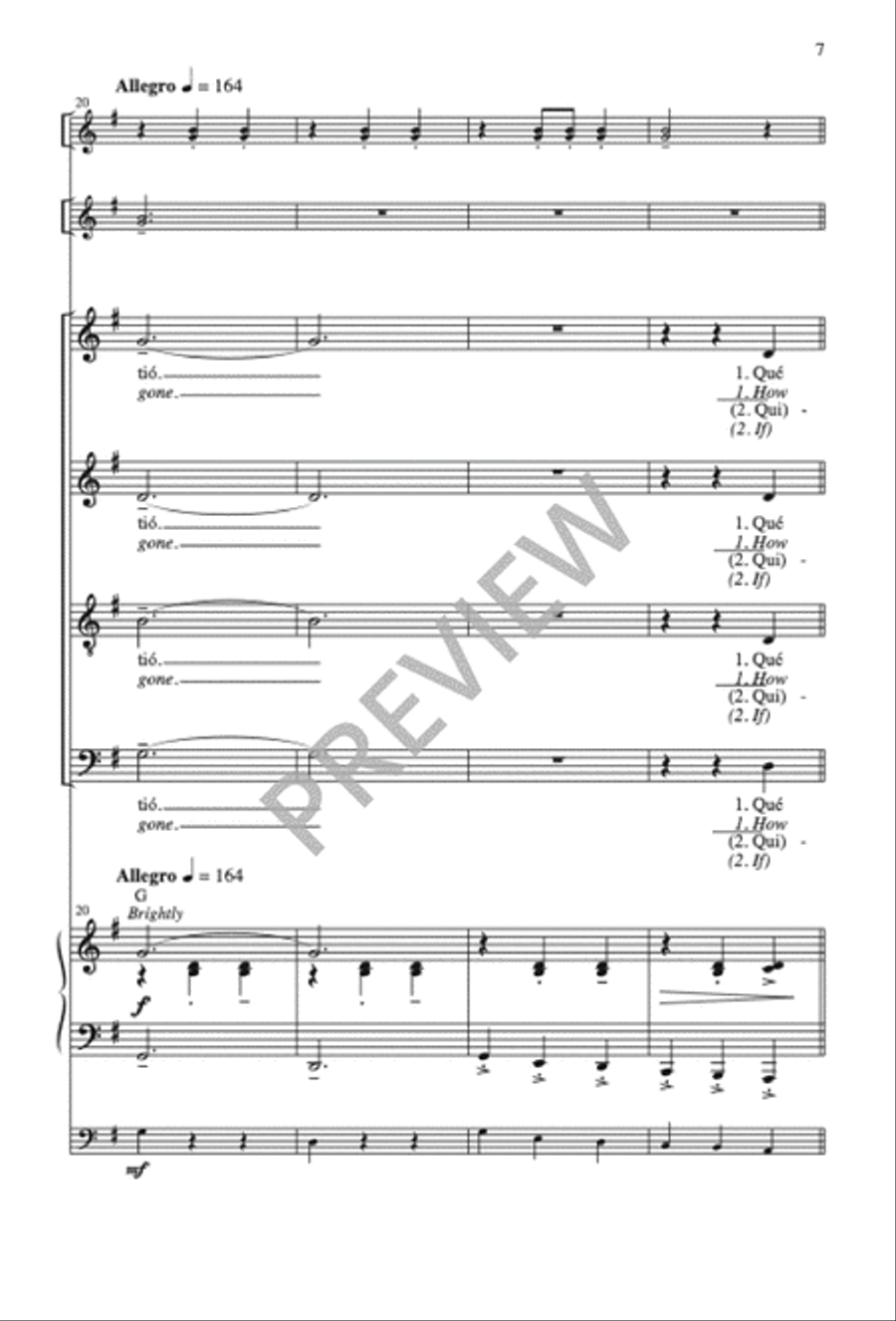 Las Mañanitas / The Morning Song 4-Part scores gallery preview page 8