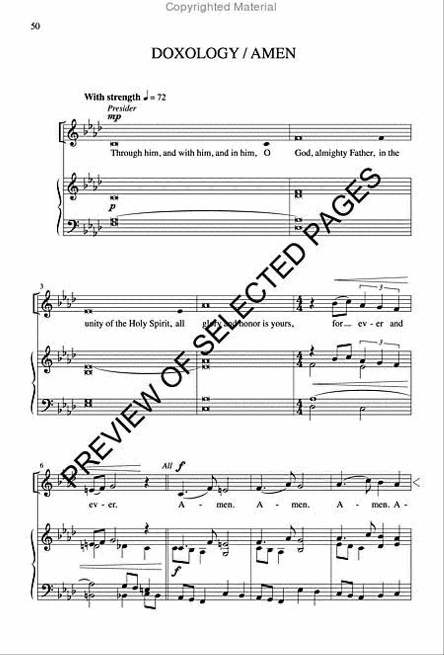 New Mass for John Carroll - Choral / Accompaniment edition 4-Part scores gallery preview page 14