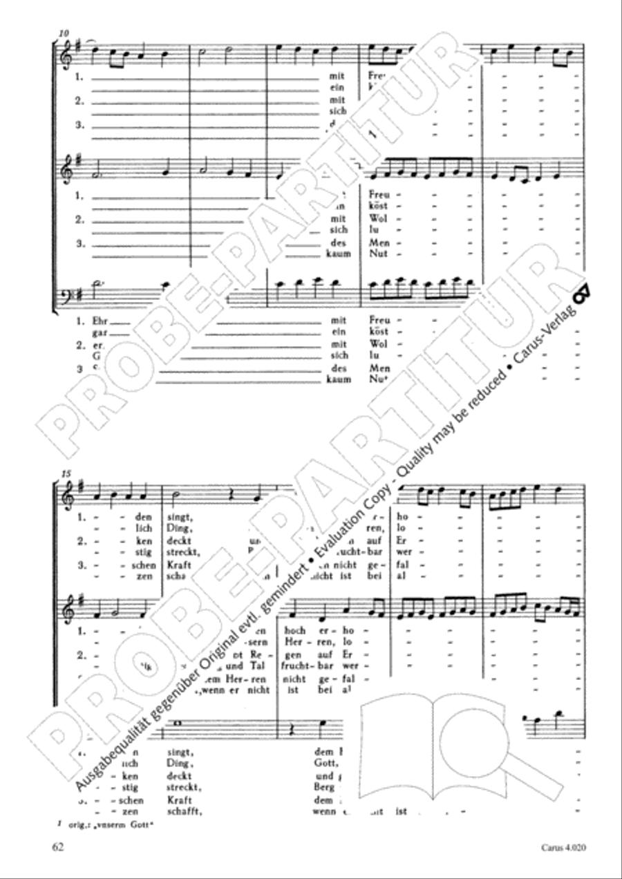 Calvisius: Tricinia. Psalmen und Motetten zu drei Stimmen Choir scores gallery preview page 63