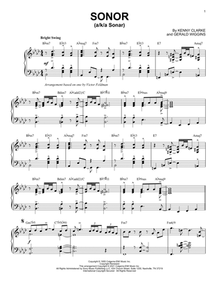 Sonor [Jazz version] (arr. Brent Edstrom)