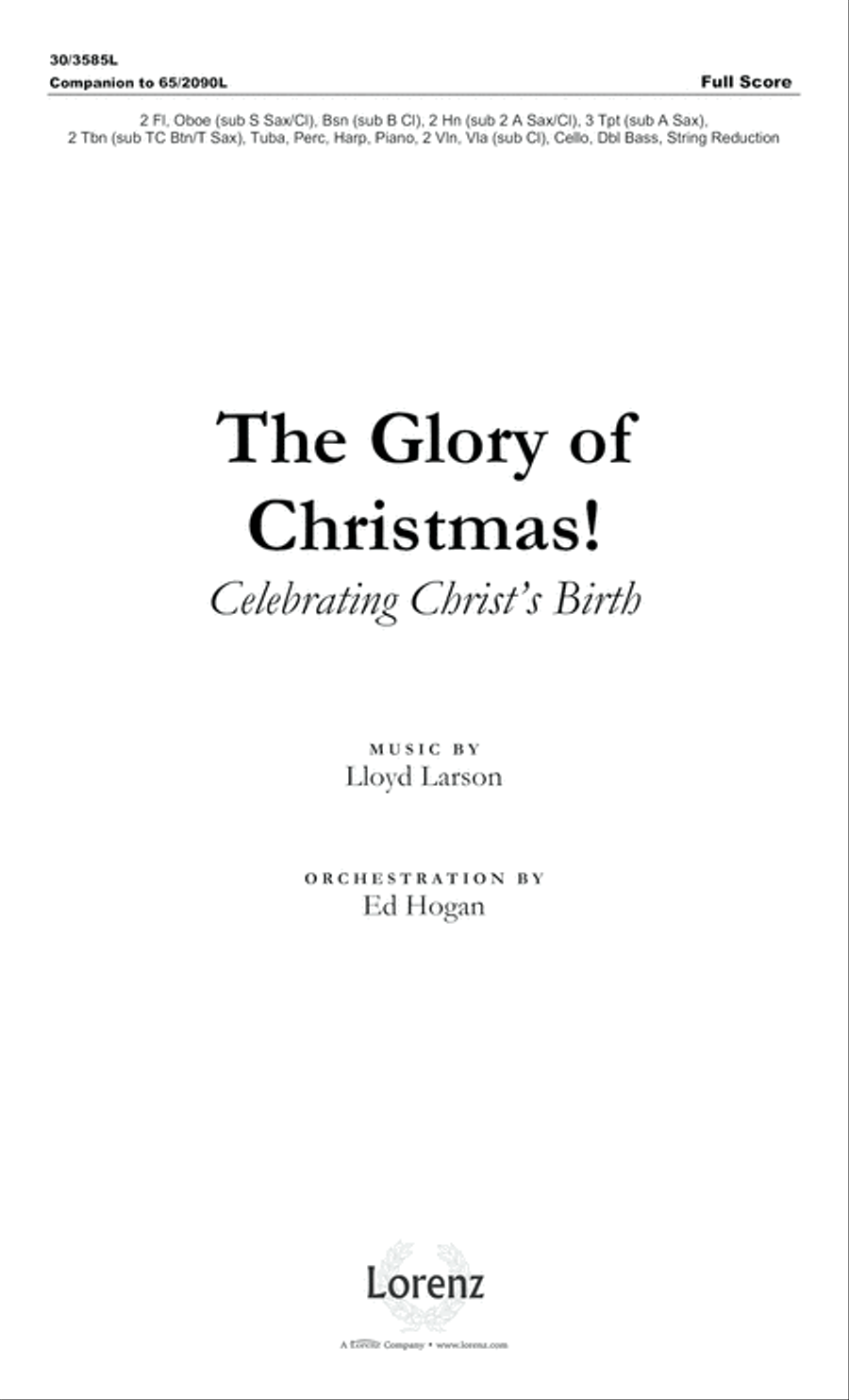 Book cover for The Glory of Christmas - Full Score