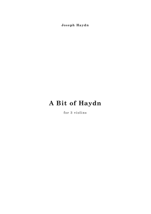 Book cover for A Bit of Haydn - a short divertimento for violin trio