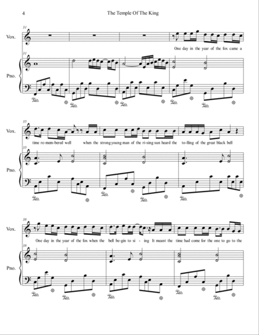 The Temple Of The King Voice scores gallery preview page 5