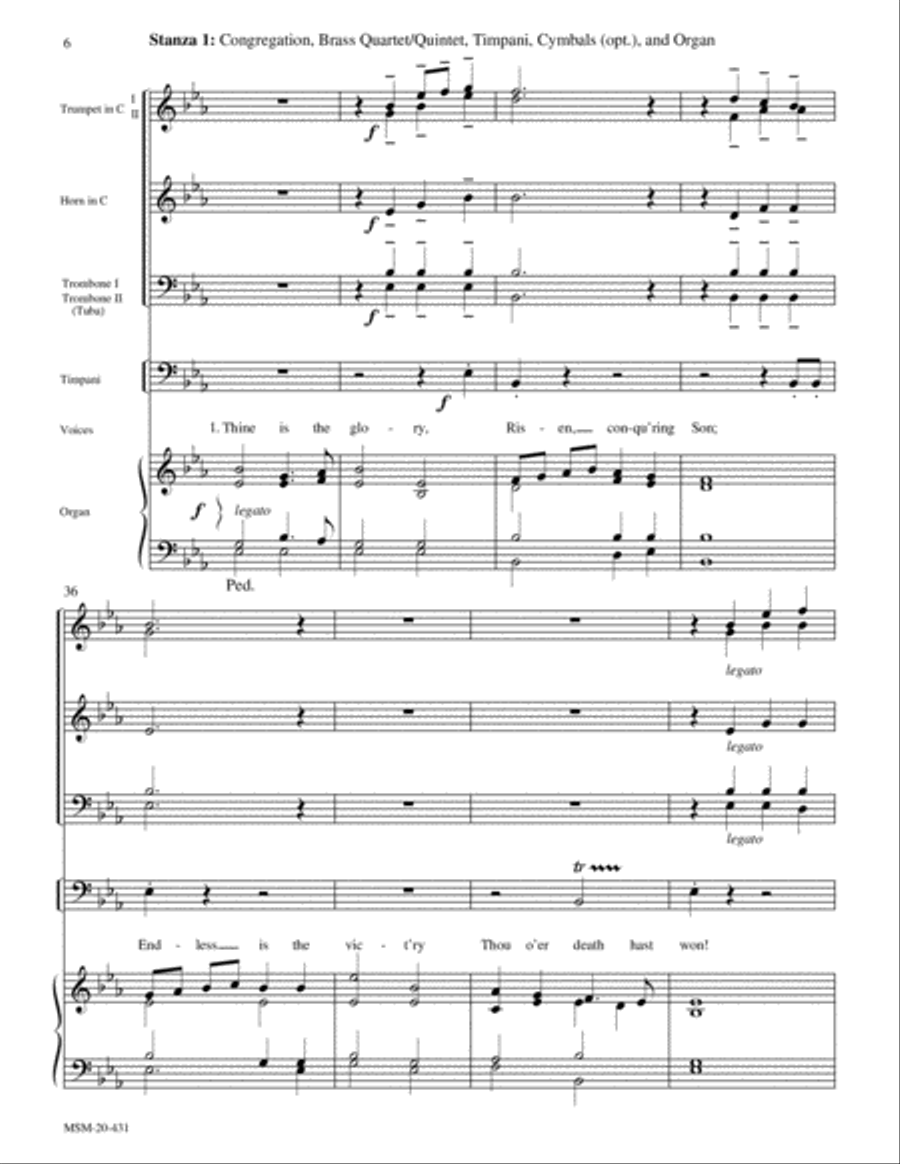 Thine Is the Glory (Judas Maccabaeus) Choir scores gallery preview page 5