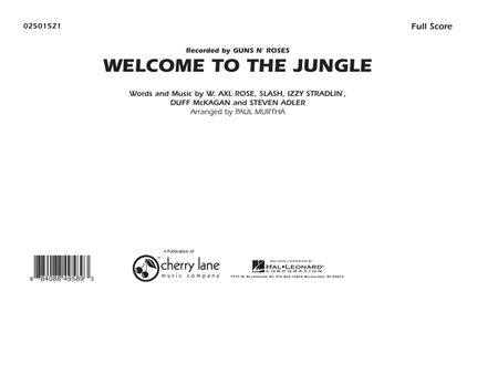 Welcome To The Jungle - Full Score