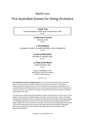 Book cover for Five Australian Scenes for String Orchestra - 1. Bush Trek