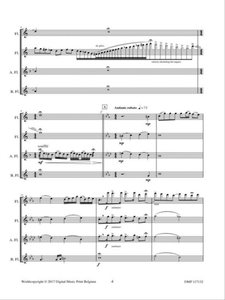 Fanfaflut Fanfaflut Flute Quartet scores gallery preview page 3