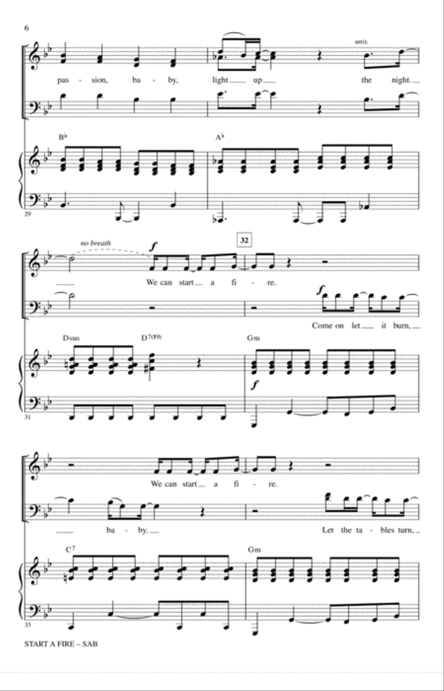 Start A Fire Start A Fire 3-Part scores gallery preview page 5