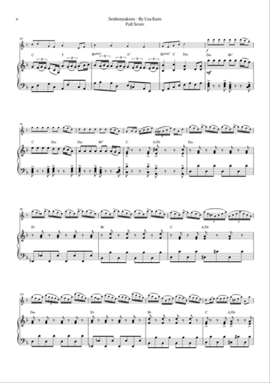 Senbonzakura Chamber Music scores gallery preview page 6