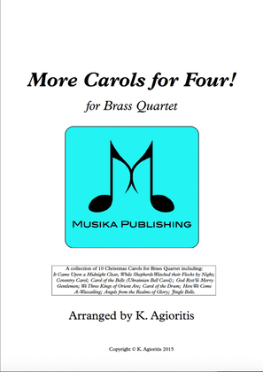 Book cover for More Carols for Four! - Brass Quartet