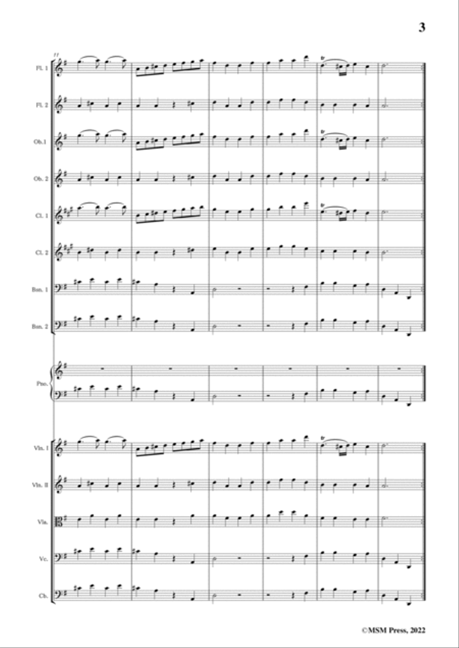 J. F. Fasch-Bourrée,FaWV K:G22 No.5,from 'Ouverture-Suite,in G Major,FaWV K:G22' Clarinet scores gallery preview page 5