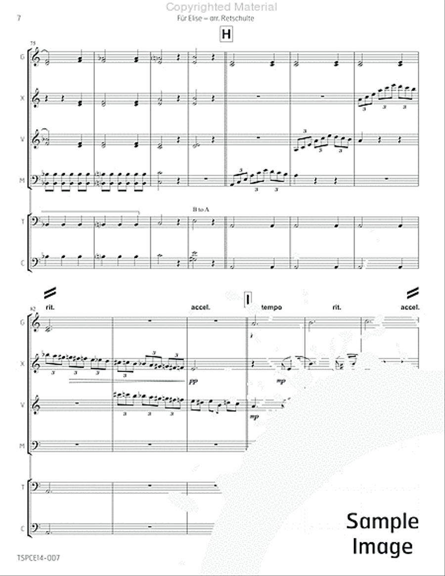 Fur Elise Percussion Ensemble scores gallery preview page 11