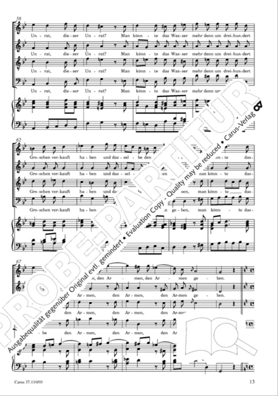 Markuspassion. Werkausgabe Reihe 1, Bd. 7 (Homilius) 4-Part scores gallery preview page 20