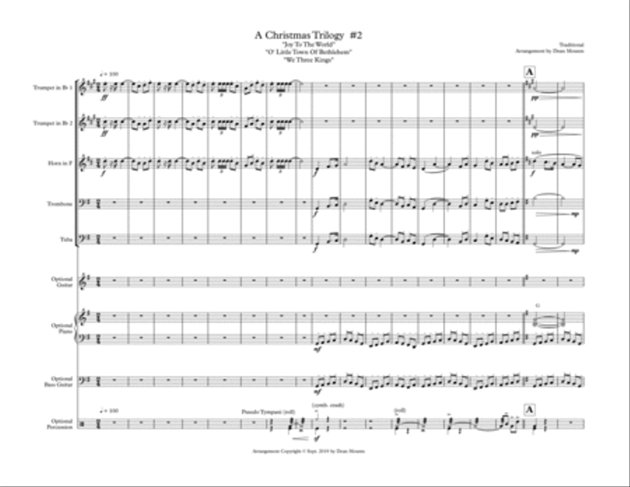 A Christmas Trilogy #2 (Brass Quintet) Brass Quintet scores gallery preview page 2