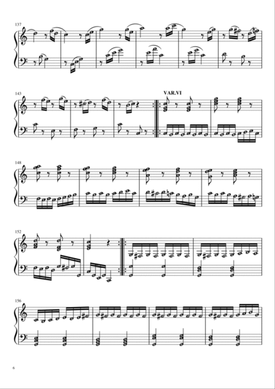 12 Twelve Variations on Ah, Vous Dirai-Je, Maman (Twinkle Twinkle Little Star) Mozart | Piano Solo w Piano Method scores gallery preview page 6