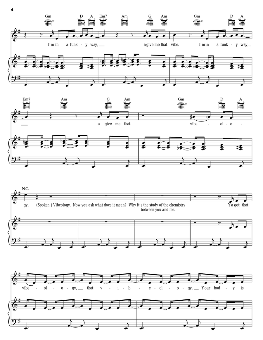Vibeology Piano, Vocal, Guitar scores gallery preview page 4