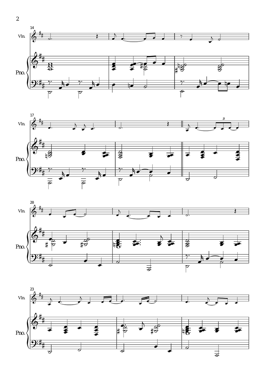 Love Me Tender Love Me Tender Violin Solo scores gallery preview page 2