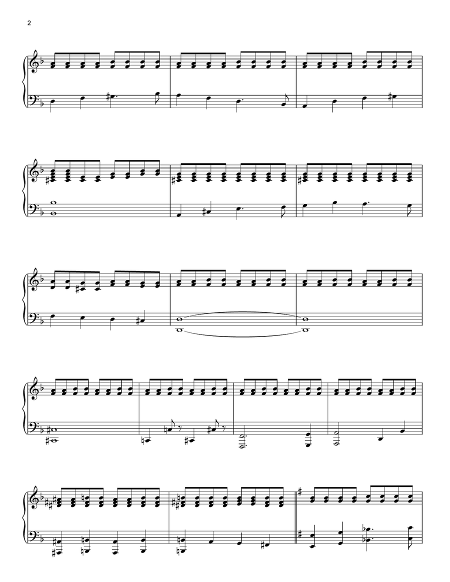 Tales From The Crypt Theme Piano Solo scores gallery preview page 2
