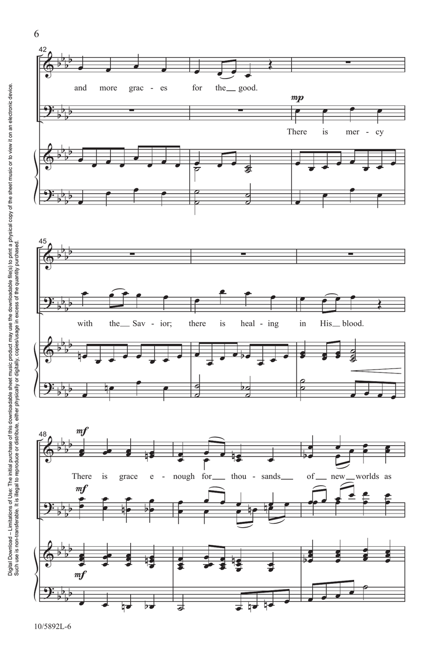 There's a Wideness in God's Mercy Choir scores gallery preview page 6
