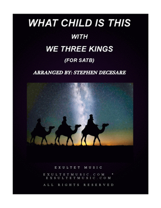 Book cover for What Child Is This (with "We Three Kings") (for SATB)