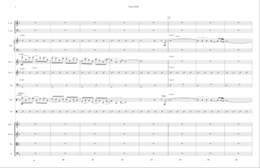 Musica Bella- (A Bossa Nova for Jazz Ensemble and Strings) Jazz Ensemble scores gallery preview page 4