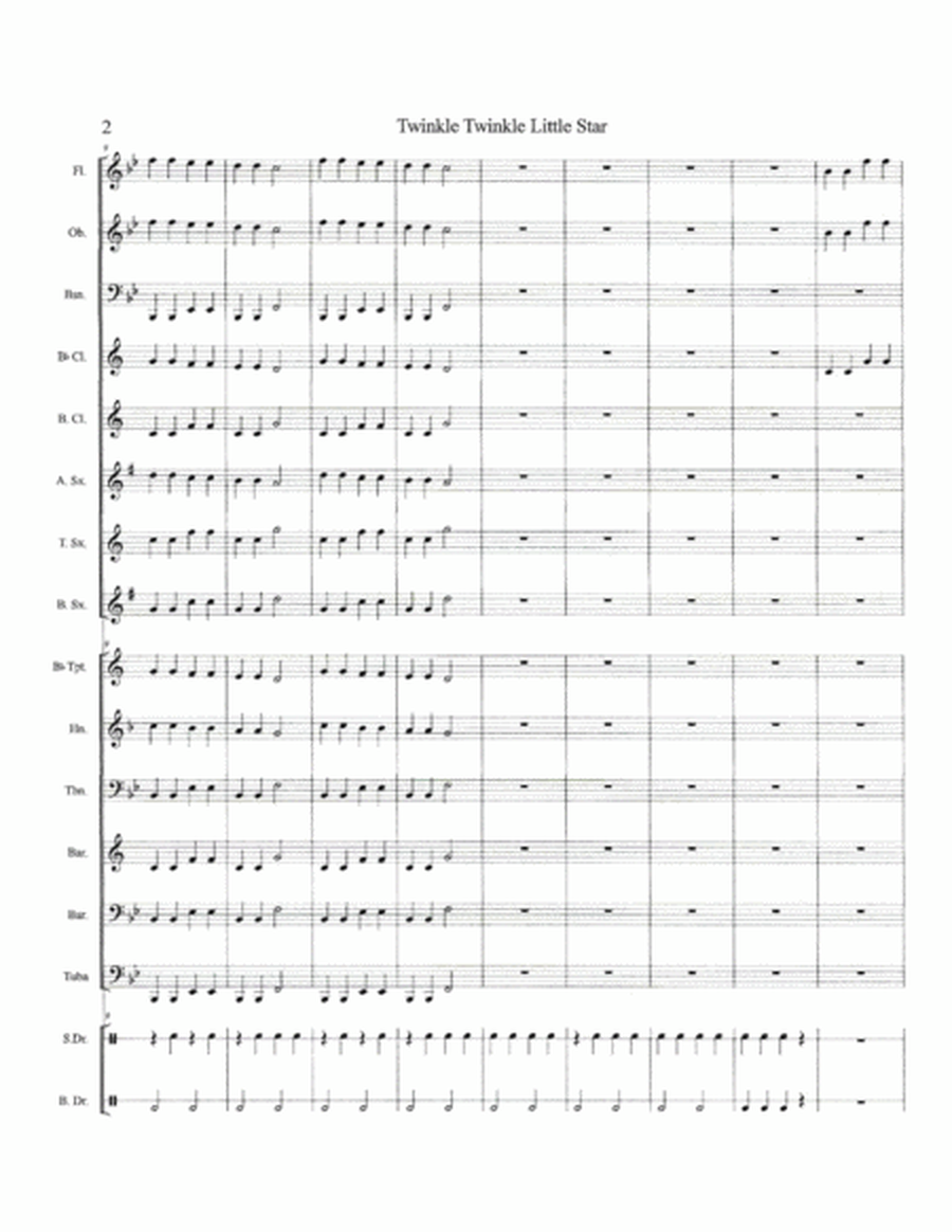 Twinkle Twinkle Little Star--Concert Band Set image number null